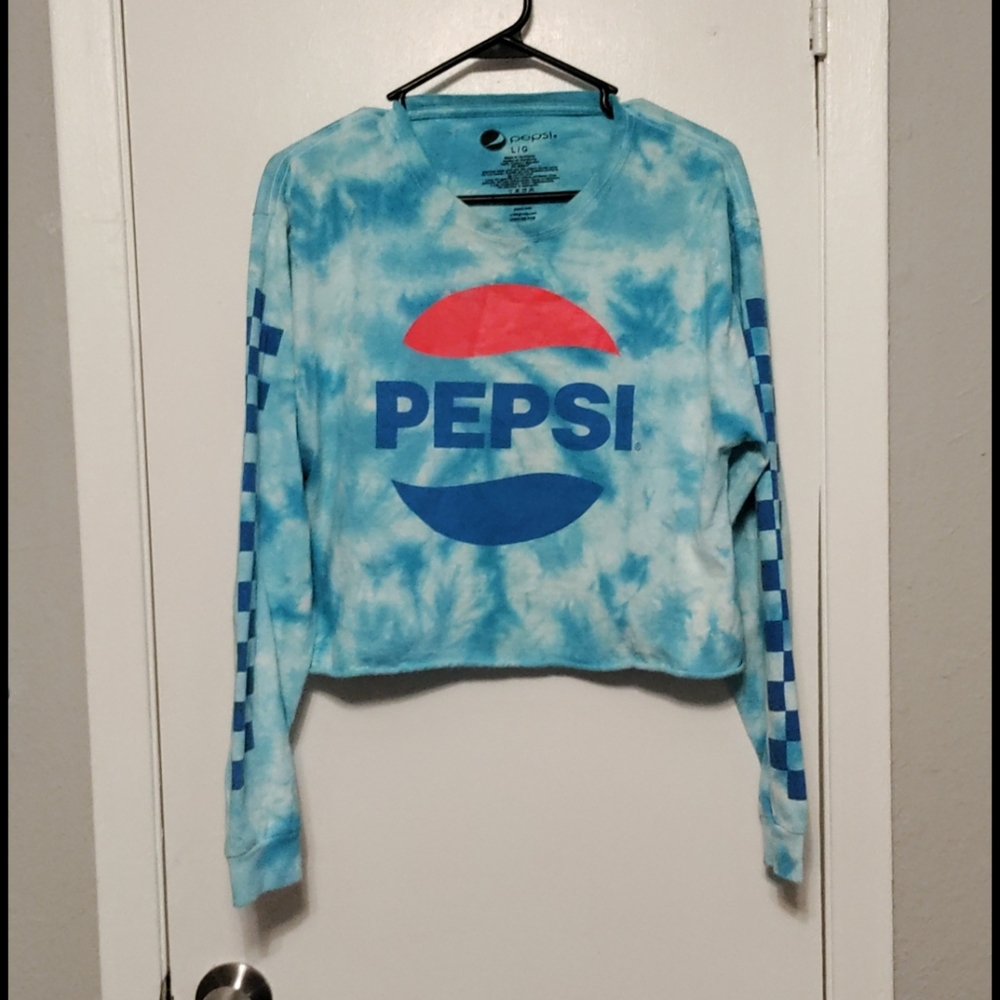 Pepsi long sleeve crop top